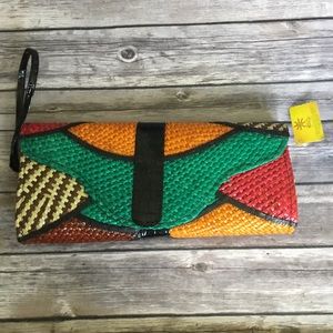Atin Ito handcrafted basket weave clutch